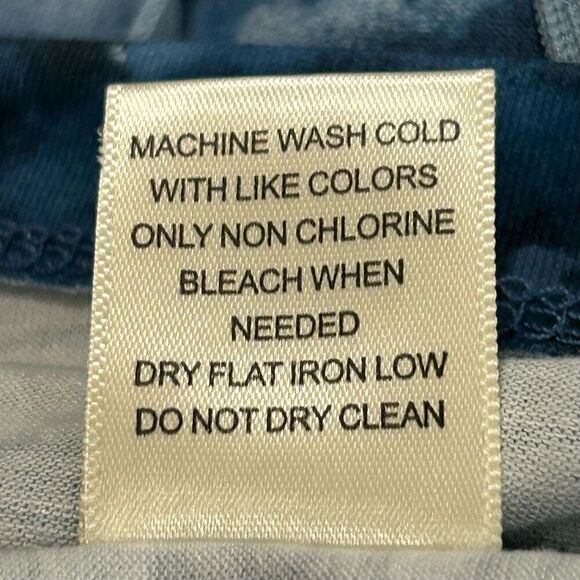 NWOT Bebop Hooded Dress Small Blue Tie Dye Drawstring Short Sleeve Stretch - Picture 7 of 7